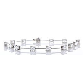 3.66 Carat Total Radiant Cut Diamond Bracelet in Platinum