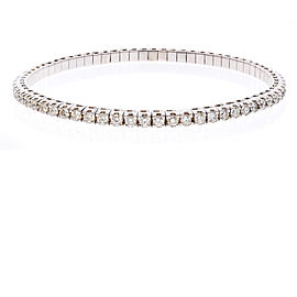 Heritage Gem Studio 3.01 Carat Total Diamond Stretchable Bracelet in 18 Karat White Gold