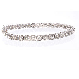 Heritage Gem Studio 3.20 Carat Total Diamond Bracelet in 14 Karat White Gold