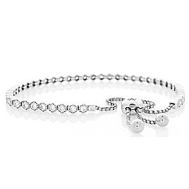 2.01 Carat Total Diamond Adjustable Bracelet in 18 Karat White Gold