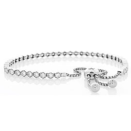 2.01 Carat Total Diamond Adjustable Bracelet in 18 Karat White Gold