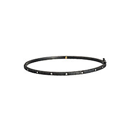 Yossi Harari Jewelry Oxidized Gilver Diamond Lilah Bangle