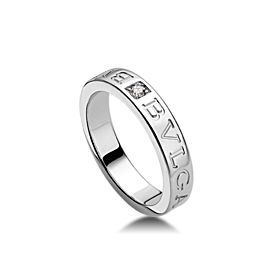 Bvlgari Bulgari 18K White Gold and Diamond Band Ring AN853348