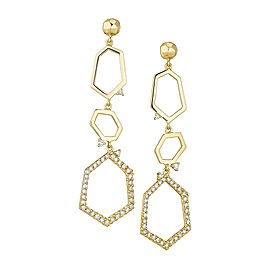 18K Gold Jackson Large Three Drop Earrings