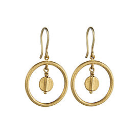 Yossi Harari Jewelry 24k Gold Jane Loop Earrings