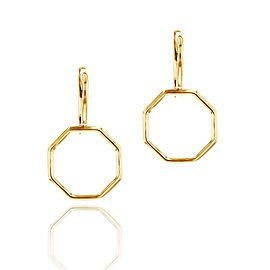 Yellow Gold Hero Leverback Earrings