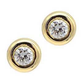 Sea Wave Diamonds 18k Yellow Gold 1.01CT Diamond Earrings