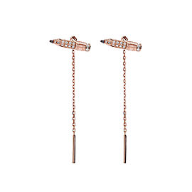 Tzuri 18k Rose Gold and Diamond Dangle Earrings