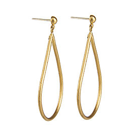 Yossi Harari Jewelry 24k Gold Jane Oval Earrings