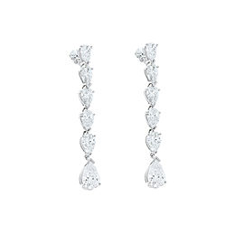 Heritage Gem Studio 5.65 Carat Total Pear Shaped Diamond Dangle Earrings