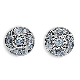 10k White Gold Diamond Stud Earrings