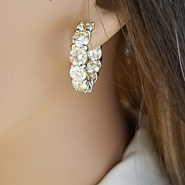 Earring 18kTT, Dia 8.87CTW BR FY 18STN Diameter 2cm