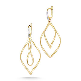 I.Reiss 14K Yellow Gold 0.14 Diamond Earrings