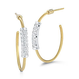 I.Reiss 14K Yellow Gold 0.2 Diamond Earrings