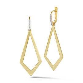 I.Reiss 14K Yellow Gold 0.15 Diamond Earrings