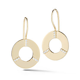 I.Reiss 14K Yellow Gold 0.13 Diamond Earrings