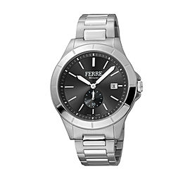 Ferre Milano Black Silver SS FM1G080M0061 Watch