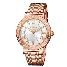 Ferre Milano White MOP Rose Gold Stainless Steel FM1L041M0081 Watch