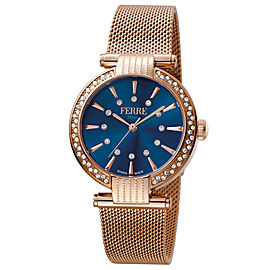 Ferre Milano D. Blue Rose Gold Mesh RGMESH FM1L096M0091 Watch