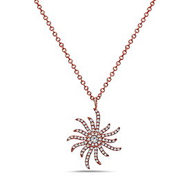 Crush & Fancy Callie 14k Rose Gold 0.28ctw. Diamond Necklace