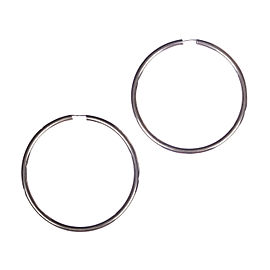 Large Sterling Silver Hoop Earrings