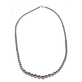 Graduated Sterling Silver Ball Bead Necklace