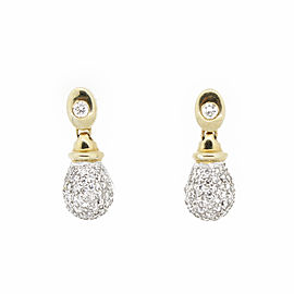 Diamond Teardrop Earrings With Gold