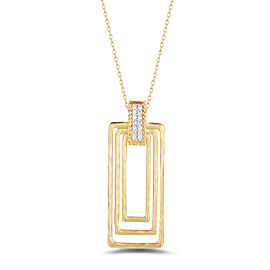 I.Reiss 14K Yellow Gold 0.08 Diamond Necklace