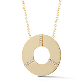 I.Reiss 14K Yellow Gold 0.11 Diamond Necklace