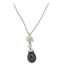 Roberto Coin Diamond 18K White Gold Briolette Pendant Necklace