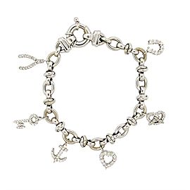 Roberto Coin Diamond 18K White gold Charm Bracelet