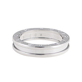 Bulgari White Gold 1 Band "B.Zero 1" Ring 8.5