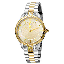 Just Cavalli Women's Animal Chantilly Gold Dial Stainless Steel Watch