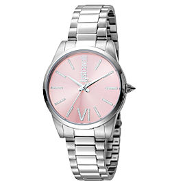 Just Cavalli Women's Relaxed Pink Dial Stainless Steel Watch