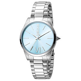 Just Cavalli Women's Relaxed Blue Dial Stainless Steel Watch