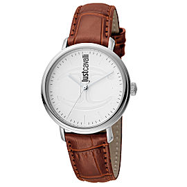 Just Cavalli Women's CFC White Dial Calfskin Leather Watch