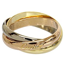 Cartier 18K Yellow/White/Pink Gold Trinity 3 Bands Ring Size: 7.5