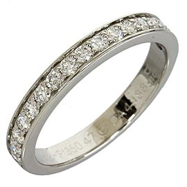 Cartier Pt950 Platinum Half Eternity 17P Diamonds Ring