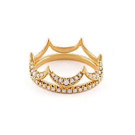 Jado Crown Eternity Sunshine Duo 18k Yellow Gold Diamonds Ring