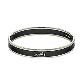 Hermes Printed Enemal Black Logo Cuff