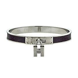 Hermes H Lock Purple Pattern Cuff