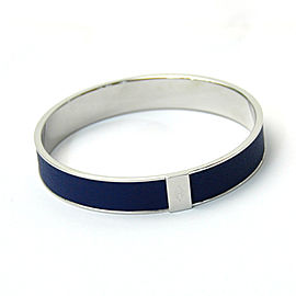 Hermes Drak Blue and Silver Metal Bracelet