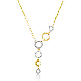 Yellow Gold Graduated Open Infinity Necklace