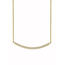 Yossi Harari Jewelry 18k Gold White Diamond Lilah Smile Necklace