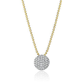 Yellow Gold & Diamond Mini Infinity Necklace