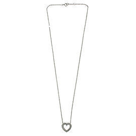 Tiffany & Co. Platinum Diamond Heart Necklace