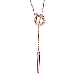 Tzuri 18k Rose Gold and Diamond Friends Necklace