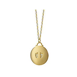 Monica Rich Kosann Yellow Gold Baby Feet Charm Necklace