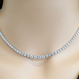 3.27 carat diamond riviera necklace