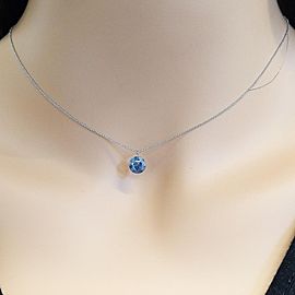 14k white gold diamond necklace